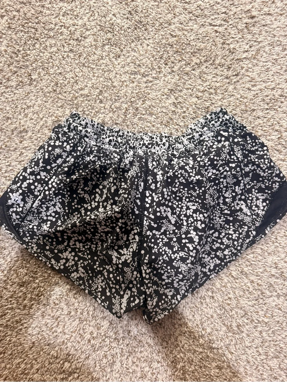 Black Polkadot Athletic Shorts